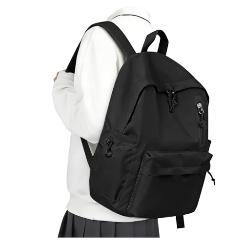 Sac à dos scolaire noir winspansy pour ordinateur et usage quotidien décontracté