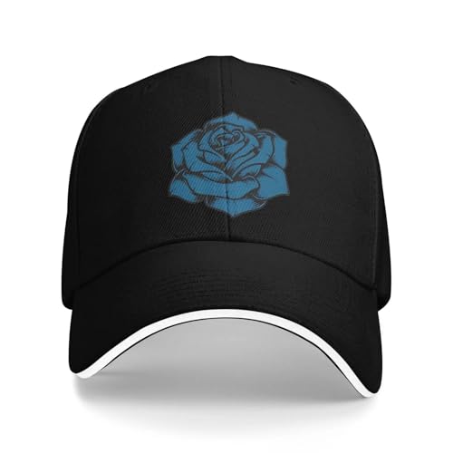 Casquette de baseball Ado Blue Rose pour sports de plein air et look tendance d'été