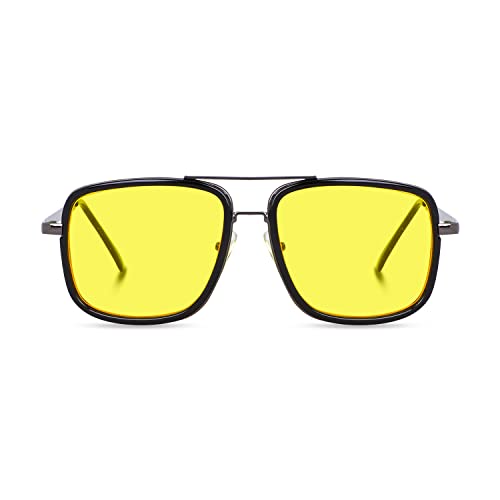 Image of Desire Rocky Square Sunglass for Men Yash, KGF Chapter Sunglasses 100% UV Protection Goggle Alloy Frame