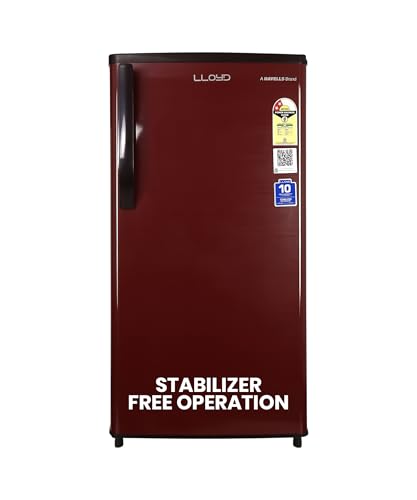 Image of Lloyd 165 L Direct Cool Single Door 2 Star Refrigerator with Big Bottle Storage Low Noise Stabilizer Free Operation (Royal Red)