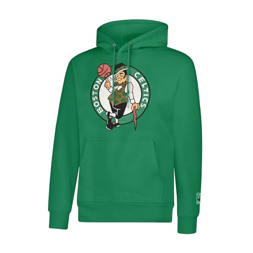 Ultra Game NBA Official Men’s Soft Fleece Hoodie Pullover Sweatshirt - Unisex, Boston Celtics, Team Color, Large