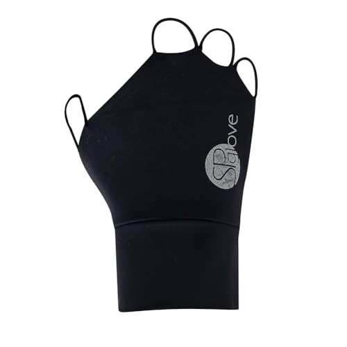 SParms Premium Sun Protection Gloves (Black Large)