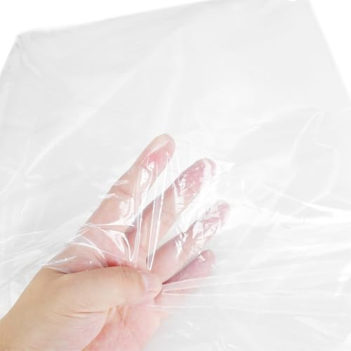 NiuLumea Film PE transparent pour serre - 0,04 mm - Pour serre tunnel - Résistant aux intempéries et aux déchirures - Pour légumes, fleurs, fruits - 4 x 1/5/10 pour m