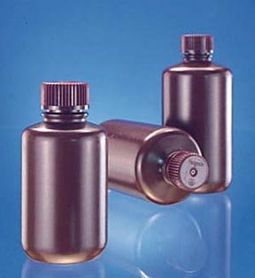 Amber Narrow-Mouth HDPE Bottles - 500 mL [ 1 Pack(s)]