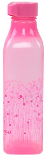 Image of Nayasa Superplast Plastic Square Deluxe PP Fridge Bottles 1 Litre, Set of 6, Blue, Yellow, Pink