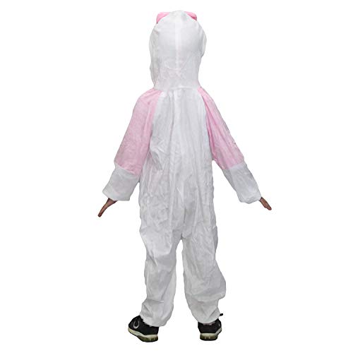 Image of Kaku Fancy Dresses Fleece Duck Cartoon Costume -White & Pink, 5-6 Years, For Girls