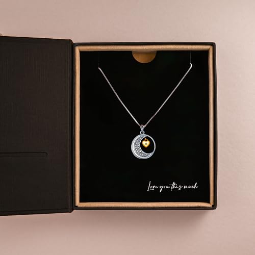 Image of Love You This Much Sentimental Bonus Daughter Necklace, Birthday Gift for Bonus Daughter, Stepdaughter Jewelry, Gift for Stepdaughter