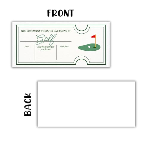 One Round Golf Certificate 5pk