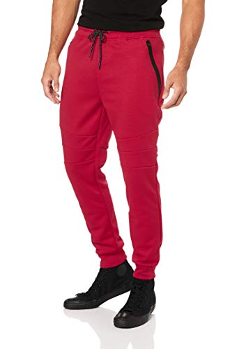 Southpole Men's Tech Fleece Basic Jogger Pants-Reg and Big & Tall Sizes, Red(fw), Medium