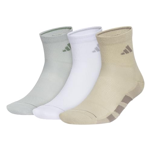 Image of adidas Men's All Day Training Quarter Socks sports performance above the ankle height with cushioning for running (3-Pair)