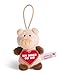 NICI 44867 Anhänger Schwein mit Spruch Bin Immer bei dir 8cm mit Loop, rosa/braun