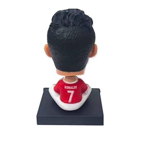 Image of Super Hero Action Figure Limited Edition Bobblehead with Mobile Holder for Car Dashboard, Office Desk & Study Table (Ronaldo)