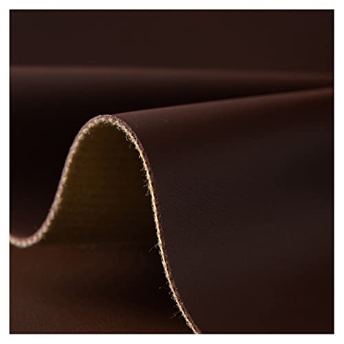 Tissu similicuir rouge café 1.37X7m pour rénovation de canapé et DIY