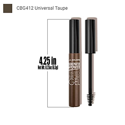 L.a. Colors 1 Browie Wowie Tinted Brow Gel [ Cbg412 Universal Taupe ] Eyebrow Eye Brow + Free Zipper Bag #TOP1