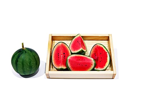 1shopforyou 4 Pieces Watermelon and 1 Watermelon Balls in Home Kitchen Party Home Décor Made of Clay Material.