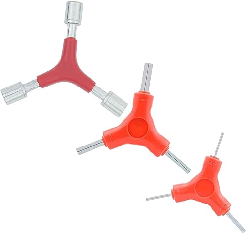 AIYIBEN Multitool bici, chiave esagonale esterna a tre vie a forma di Y 2,5/3/4 / MM 5/6 / 8MM, chiave a tubo a Y 8/9 / 10MM. Utilizzato per gli strumenti di riparazione quotidiana della bicicletta