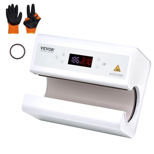 VEVOR Auto Tumbler Heat Press Machine - Mug Heat Press Heats Up Fast & Even with Temp & Time Setting, Professional Press for 11-30oz Sublimation Tumblers, Mugs, Cups - White