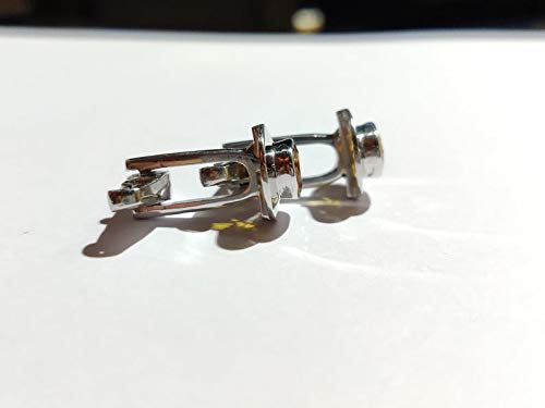 Mancuernillas de plata con citrino 6x8 mm miniatura 4