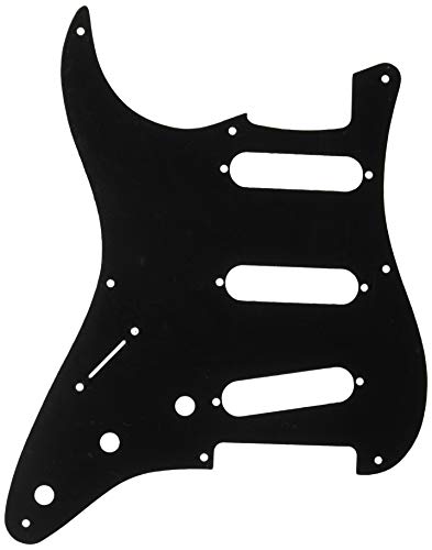 Fender® »Stratocaster® Pickguard - '50S VINTAGE-STYLE - 8-HOLE - S/S/S« Battipenna Per Strat® - 3-Strati - 3X Single Coil - Colore: Nero - 2