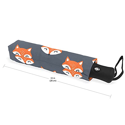 Parapluie pliable automatique renards portable et résistant au vent - 5