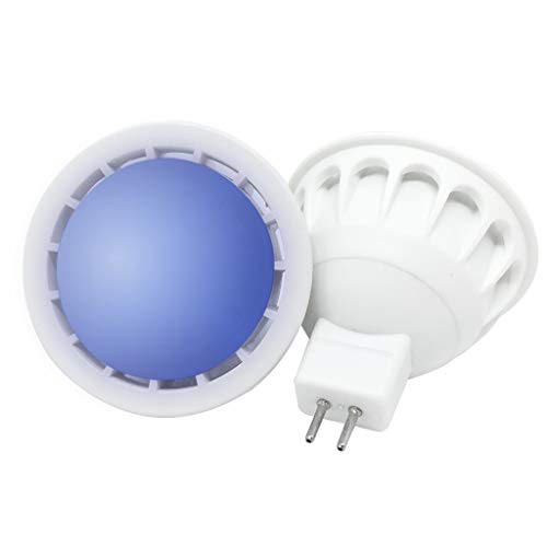 Preisvergleich Produktbild YAYZA! 1er-Pack Premium MR16 GU5.3 6W Dimmbarer 12V DC LED-Punktstrahler COB Glühbirne 60 Grad breiter Lichtstrah Lampe Farbe Blau