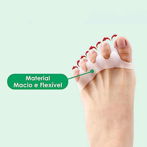 Par Separador De Silicone Para Dedos Pés Calos Joanete Corretor Ortopédico