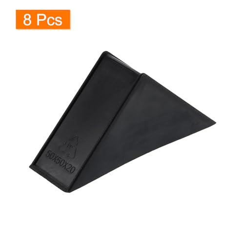 Image of uxcell 8Pcs Plastic Corner Protectors 20x70mm Right Angle Shape Glass Corner Guards Cushion for Corner Protection of Glass, Mirror, Tile, Black