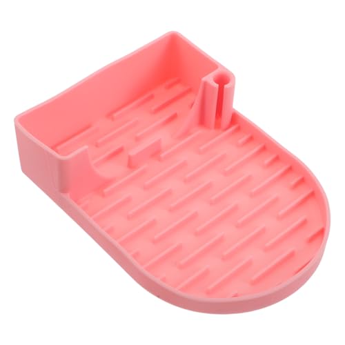 Genérico Escurridor de Botellas de Silicona Rosa Compatible con Vaso Térmico, Soporte Rápido de Secado para Encimera, Estante Compacto Organizador de Cocina y Accesorios para Secar