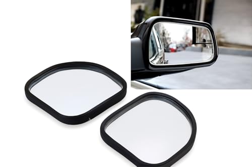 Image of Blind Spot Mirror, 360 Adjustable, Convex Glass, Waterproof, Universal Fit for Cars & SUVs, Black (3R-065)