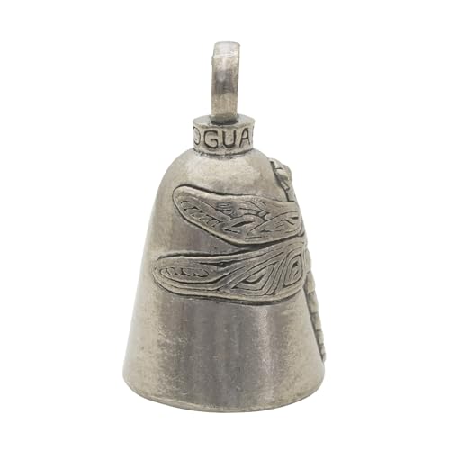 Image of Guardian Bell Dragonfly Good Luck Bell w /Keyring & Black Velvet Gift Bag | Motorcycle Bell | Lead-Free Pewter | Made in USA