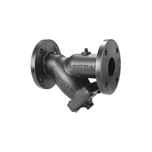 Keckley - 21/21FFY-CI062P34-FBI-A7 - KECKLEY Y Strainer: Cast Iron, 2 1/2 in, Flanged, Perforated, 0.062 in, 200 psi, 10 in Ht
