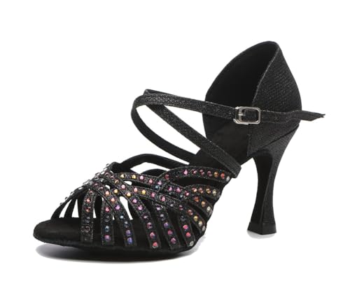 Sandales de salle de bal à paillettes pour femme chaussure de danse de salon et salsa