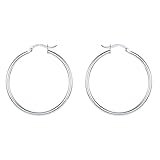aros de plata 30mm ♥ Hay joyas parecidas en el mercado y a precios similares pero con la garantía de plata por laboratorio de metales preciosos es muy difícil de encontrar.