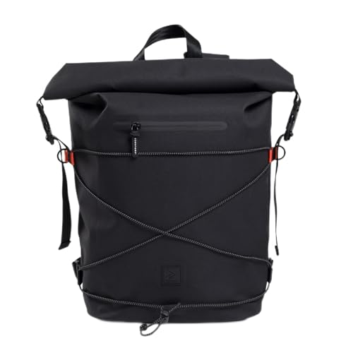 Spin Bag 18L, Durable, Waterproof Backpack, Carry On Bag for Sports, Work & Travel with Space for Laptop & Shoes, Black