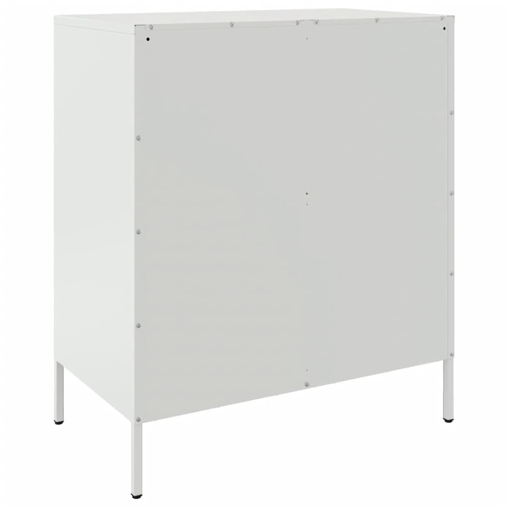 vidaXL Aparador de Acero Blanco 68x39x79 cm