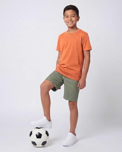 Image of 5 Pack Boys' Cotton T Shirts Crew Neck Plain Short Sleeve Tops Kids Teens | Available In Sizes 4-18,Tees, Youth, Athletic, Plain, School, Summer, Play, Sport, Casual, Soft, Breathable, Comfy, Multipack