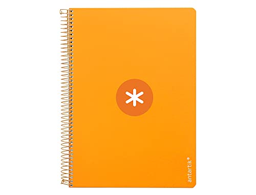 Antartik Cuaderno espiral liderpapel a4 micro tapa dura 80h 100gr cuadro 5mm sin banda4 taladros color mostaza