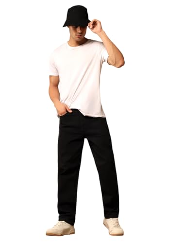 Image of KOTTY Mens Solid|Mid Rise| Coin Pocket|Button|Ankle Length|5 Pocket Jeans