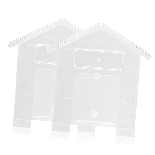 NUOBESTY Cubierta Para Timbre Inalámbrico Transparente De Plástico Pc Resistente Lluvia y Salpicaduras Para Puertas Exteriores, Paquete De 2, Protección Para Uso Al Aire Libre