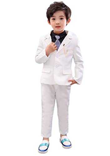Costume à deux boutons pour garçon pour mariage, fête, anniversaire, blanc, 16 ans Cover