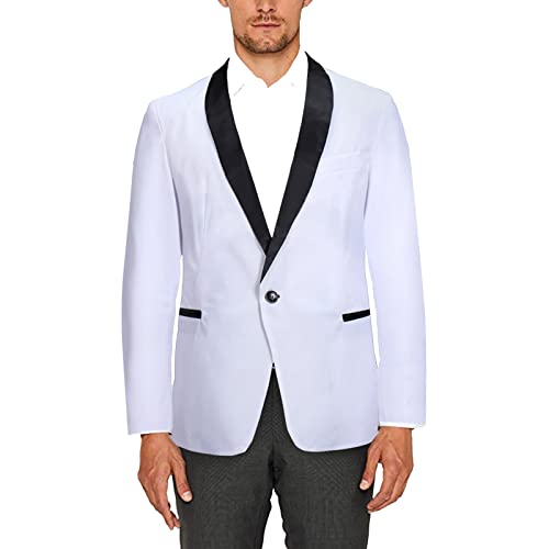 Blazers for Men Slim Fit Tuxedo Suits Jacket Shawl Lapel Collar Solid One Button Wedding Dinner Prom Blazer Jackets3