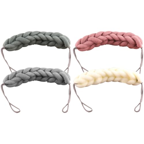 TOVINANNA 4pcs Convenient Body Scrubbers Soft and Exfoliating Shower Loofah for Gentle Cleaning and Lathering for All Ages