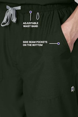 Image of Knya Scrub Suit for Men | 5 Pockets | V Neck Top & Bottom Set | Short Sleeves| Lightweight & Breathable| Hospital, Clinic & OT Wear | Medical Uniform | Scrubs for Male Doctors, Nurses & Dentists