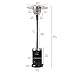 Amazon Basics 46,000 BTU Outdoor Propane Patio Heater with Wheels, Commercial & Residential, Large, Black/Stainless Steel