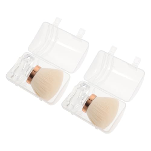 Healeved 2pcs Powder Blusher Brush Women Makeup Brushes Pro Foundation Brush and Blush Brush Set Soft Bristles for Face Powder Foundation Applicati