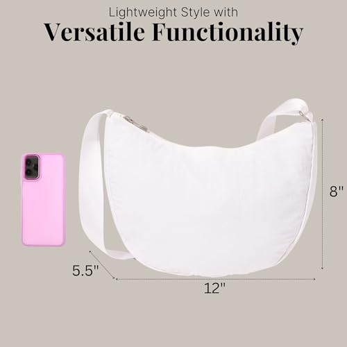 Image of Baggallini Swift Crescent Crossbody Bag for Women - Lightweight 12 inchx8 inch Travel Purse Handbag
