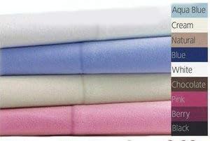 Night Comfort Plain Dyed Polycotton Full Fitted Bed Sheet High Thread Count Bedding Sheets (Single, Cream)