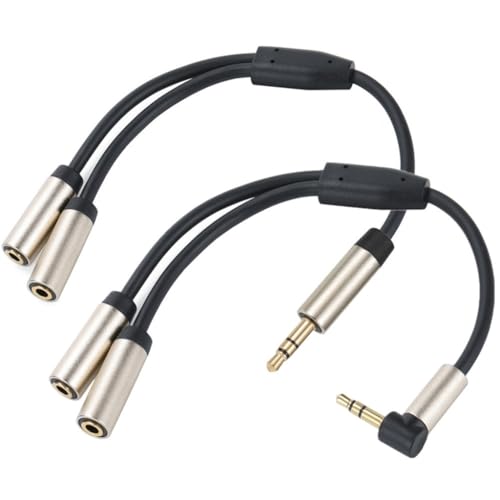 Cable divisor de auriculares 3.5mm macho a 2 hembras miniatura 7