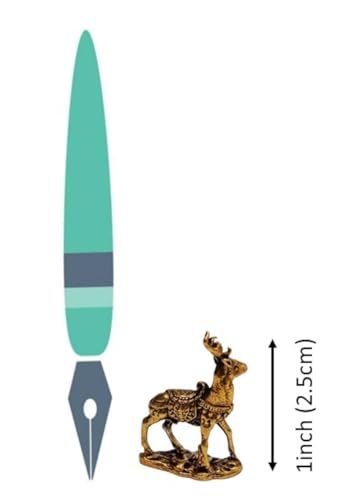 Cerf en laiton miniature Purpledip : statuette de collection détaillée