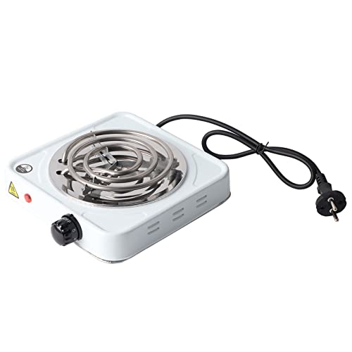 Quemador de bobina de placa de cocción eléctrica de 1000 W, placa calefactora de cocina con termostato ajustable, placa calefactora eléctrica de carbón de leña para carbón